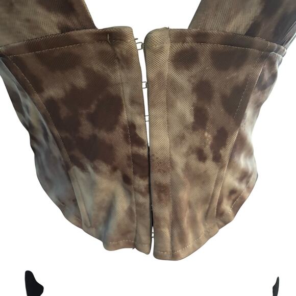 Windsor Corset Style Halter Top IT15966 Taupe XS NWT - Picture 3 of 6